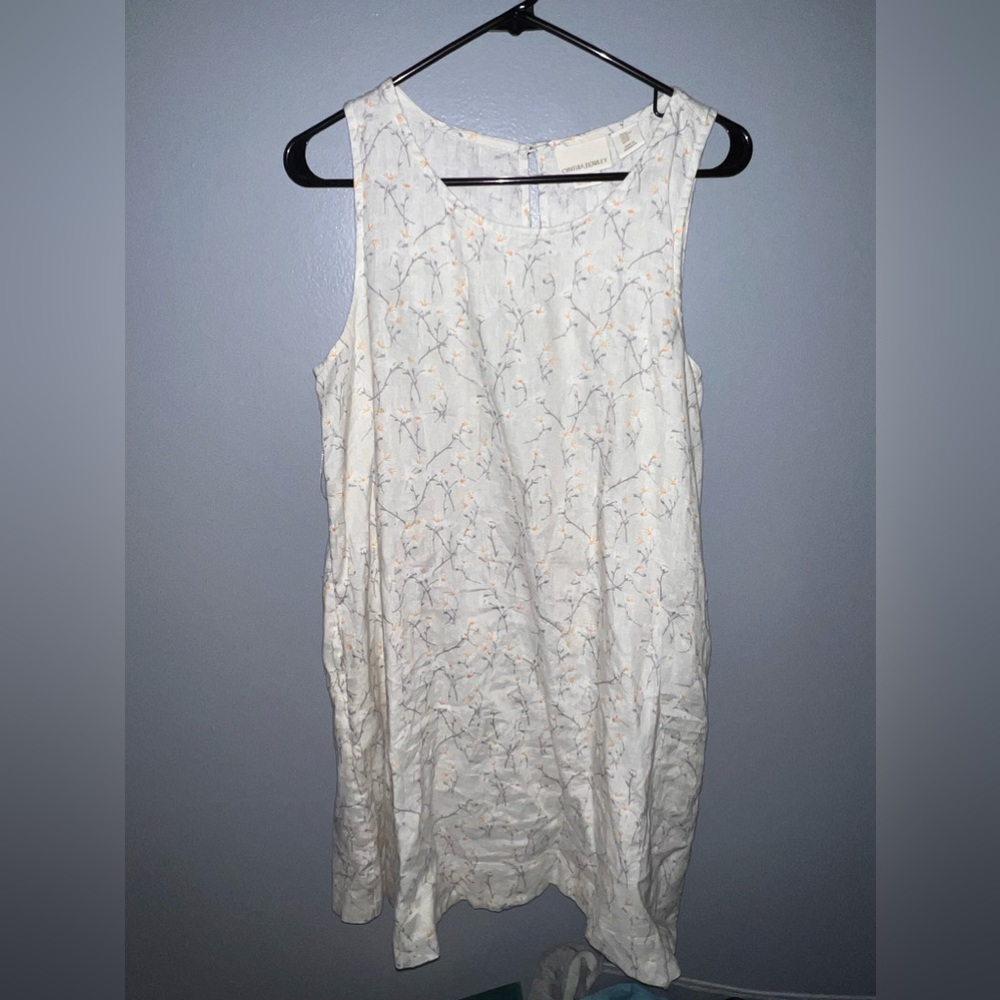 Cynthia Rowley 100% Linen Floral Dress